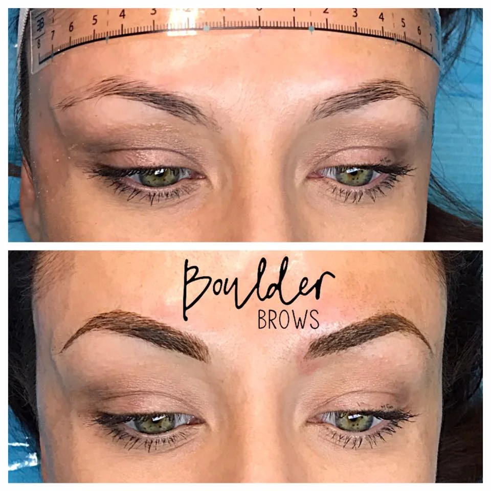 1ST MICROBLADING SESSION Top: Before | Bottom: After