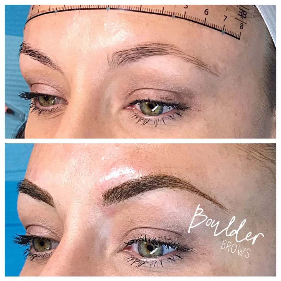 1ST MICROBLADING SESSION Top: Before | Bottom: After