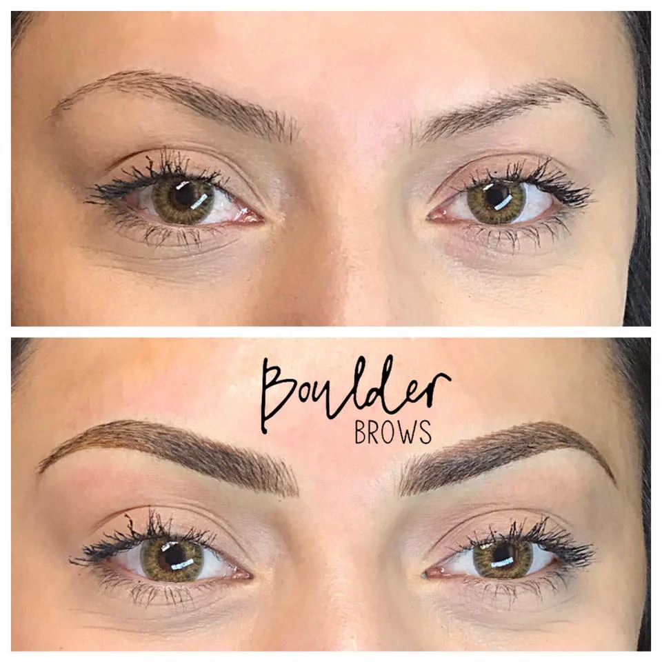 1ST MICROBLADING SESSION Top: Before | Bottom: After