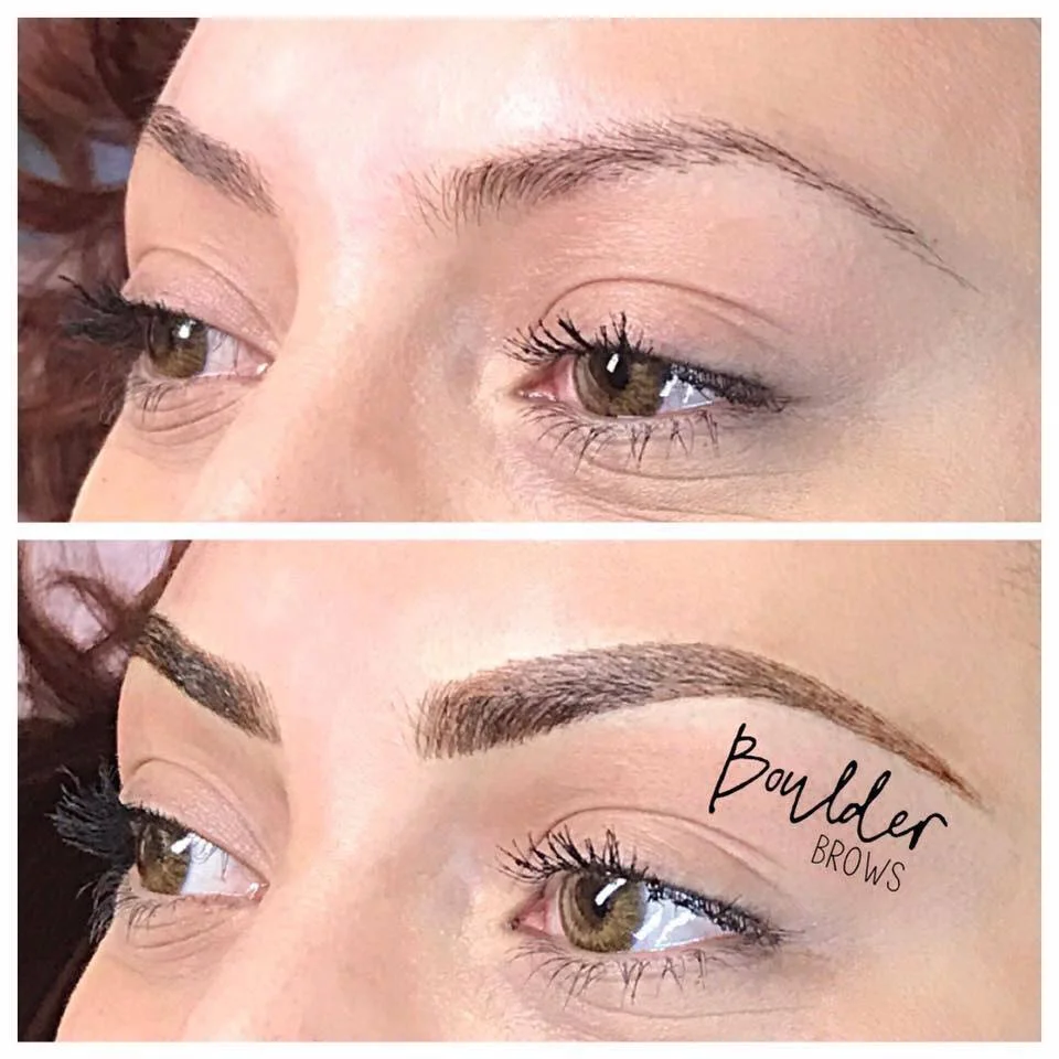 1ST MICROBLADING SESSION Top: Before | Bottom: After