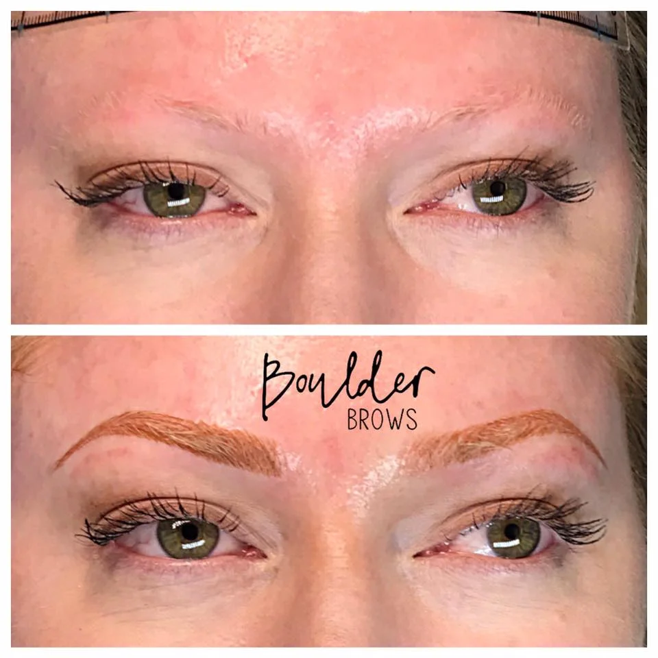 Top: Before | Bottom: After Microblading