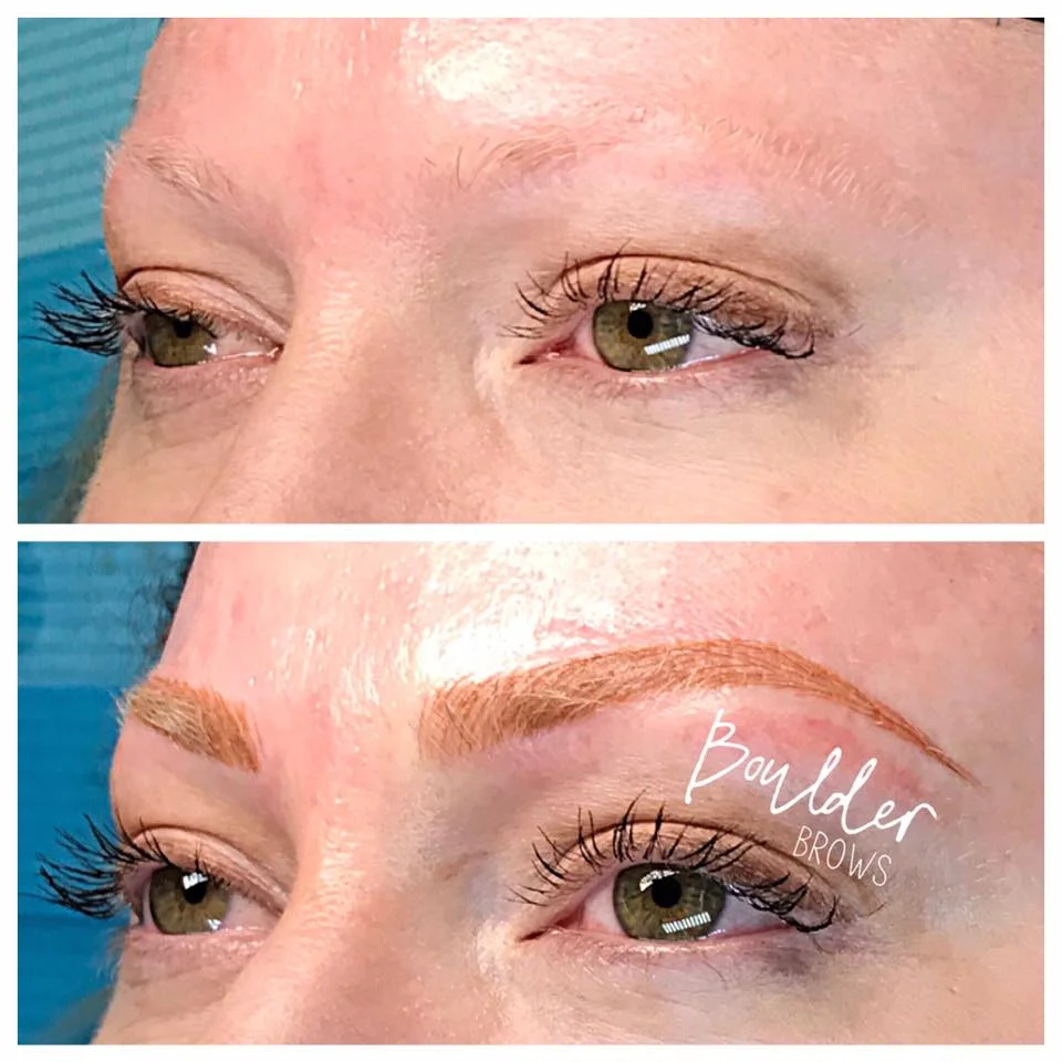 Top: Before | Bottom: After Microblading