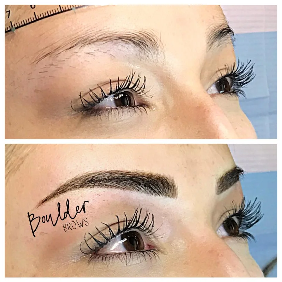 1ST MICROBLADING SESSION Top: Before | Bottom: After