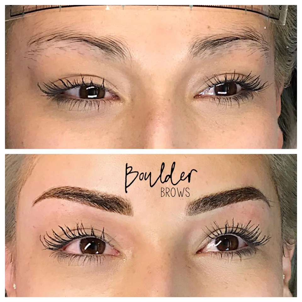 1ST MICROBLADING SESSION Top: Before | Bottom: After