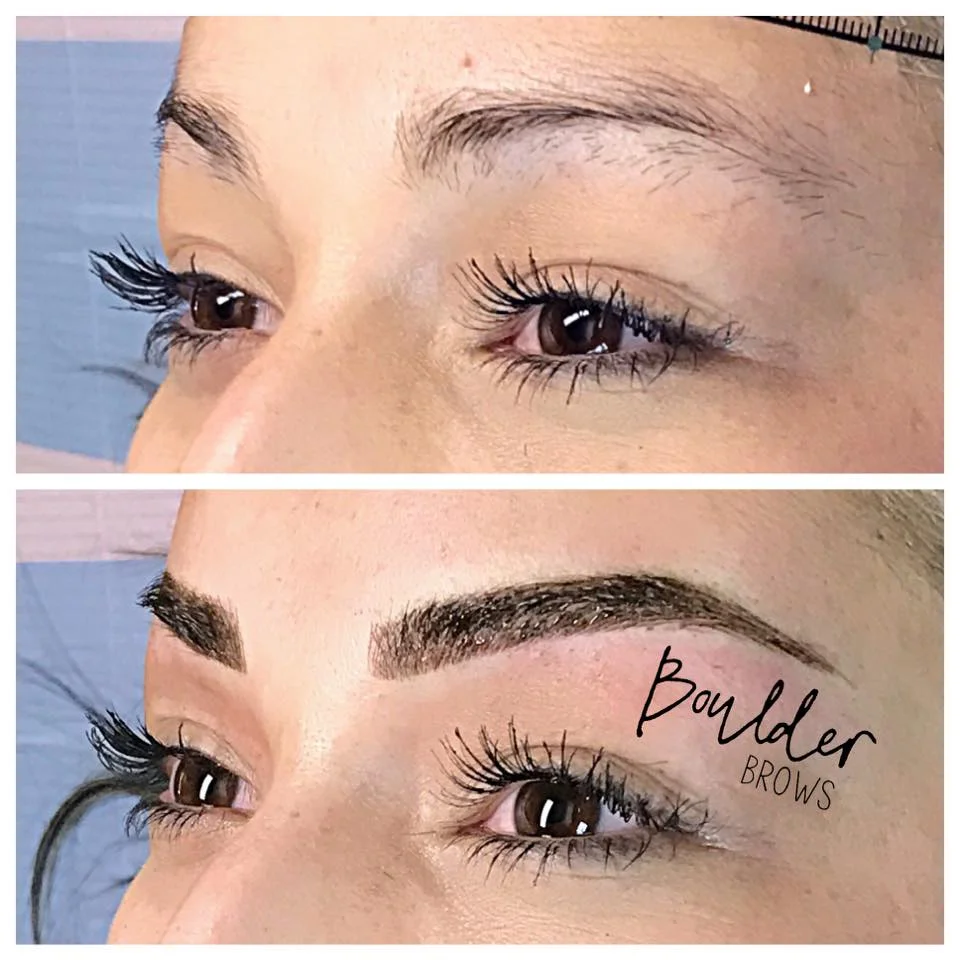 1ST MICROBLADING SESSION Top: Before | Bottom: After