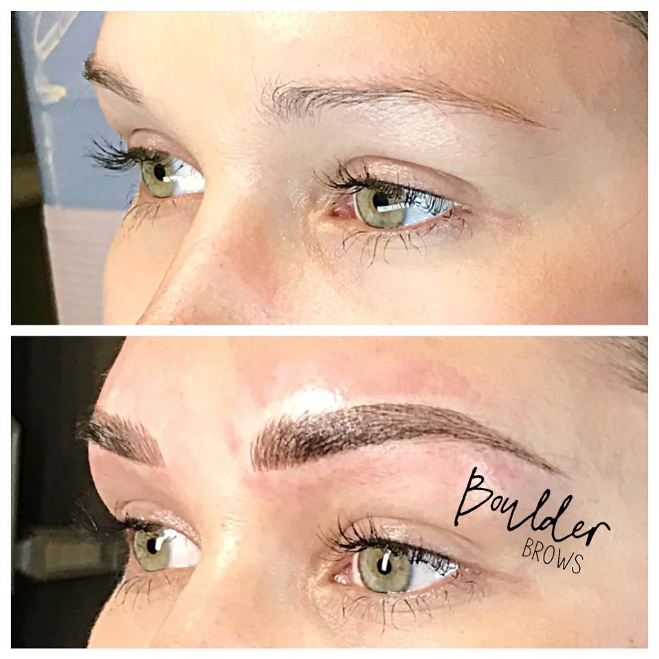 1ST MICROBLADING SESSION Top: Before | Bottom: After