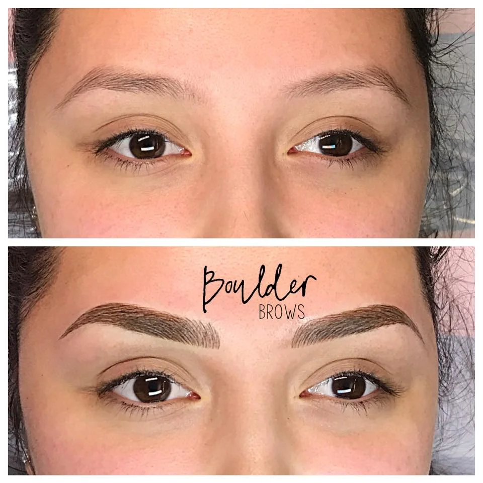 1ST MICROBLADING SESSION Top: Before | Bottom: After