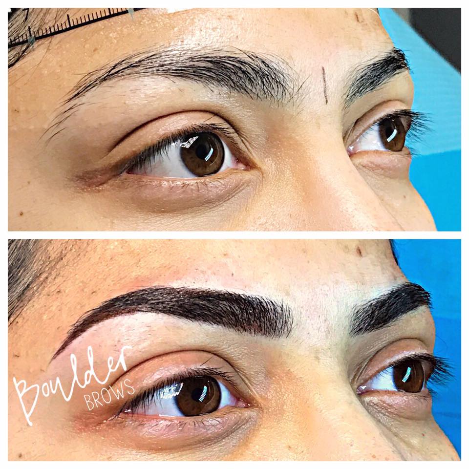Top: Before | Bottom: After Microblading