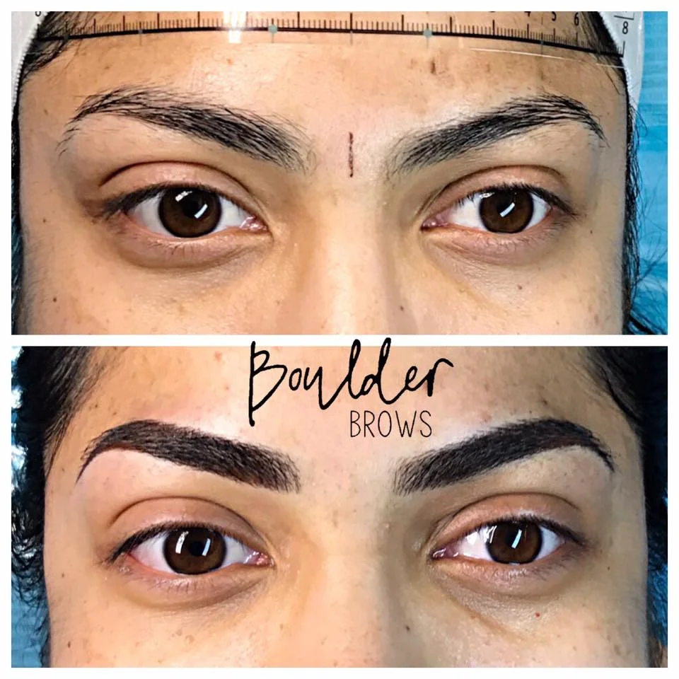 Top: Before | Bottom: After Microblading
