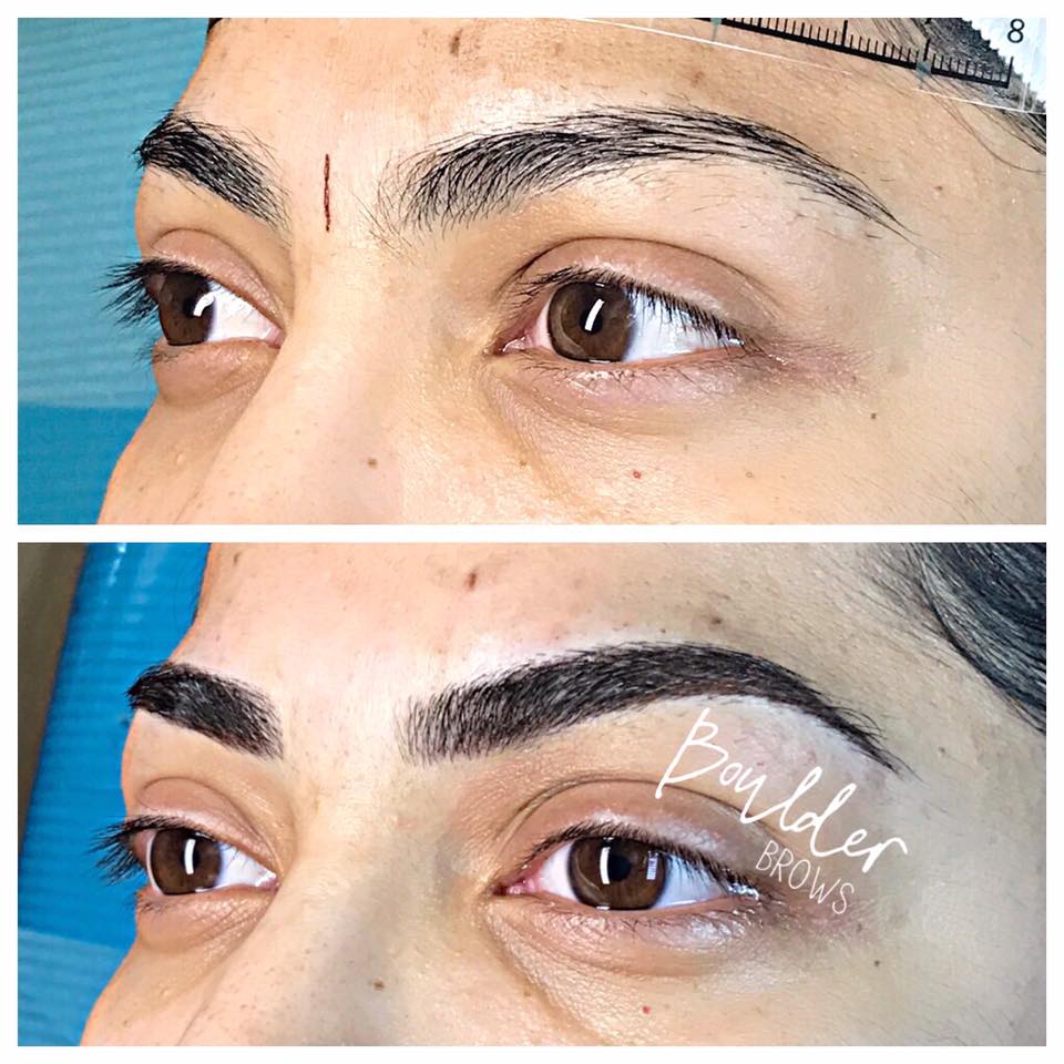 Top: Before | Bottom: After Microblading
