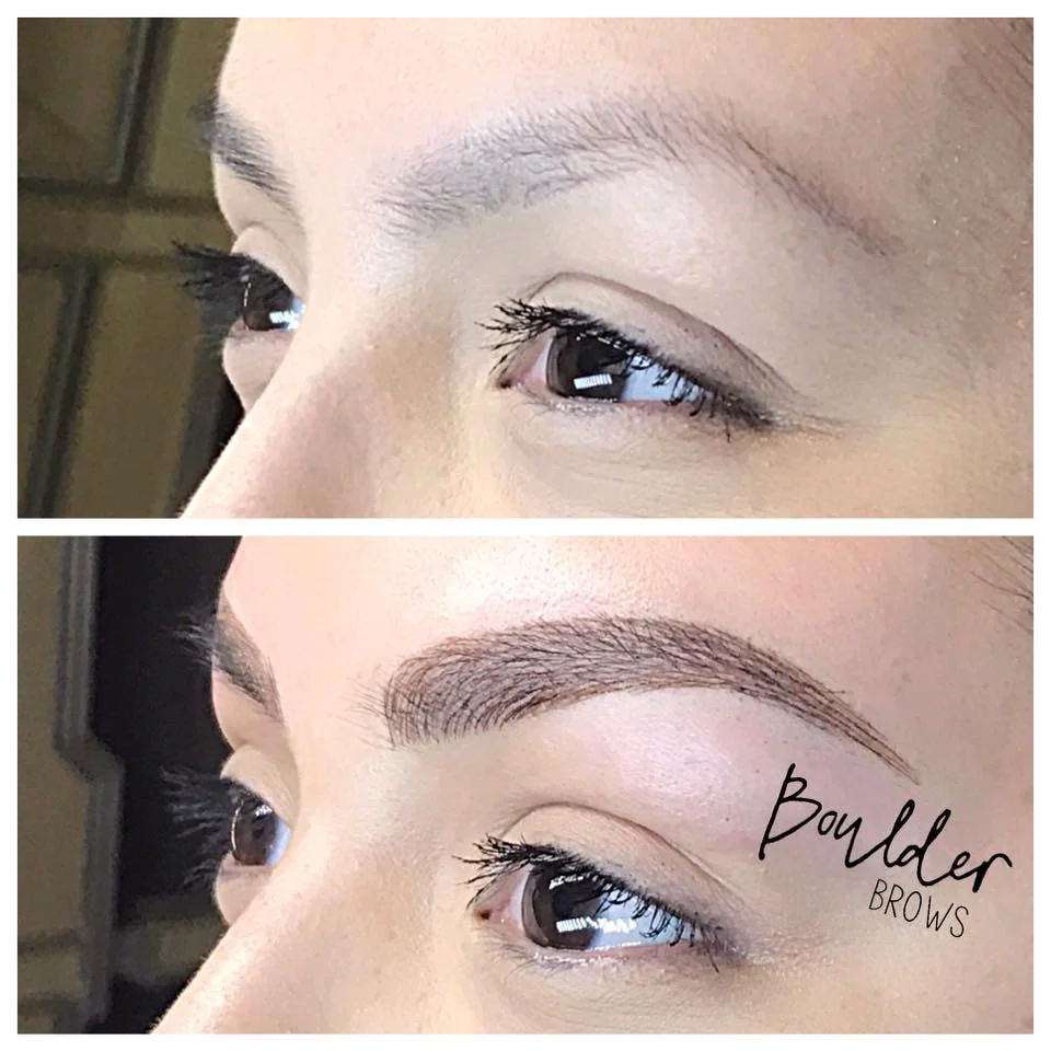 Top: Before | Bottom: After Microblading