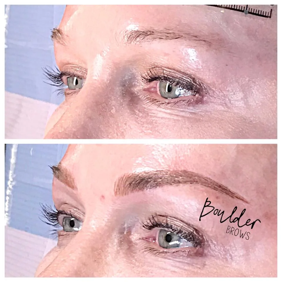 1ST MICROBLADING SESSION Top: Before | Bottom: After