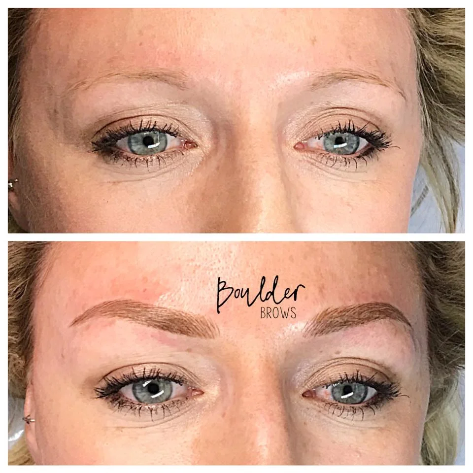 Top: Before | Bottom: After Microblading