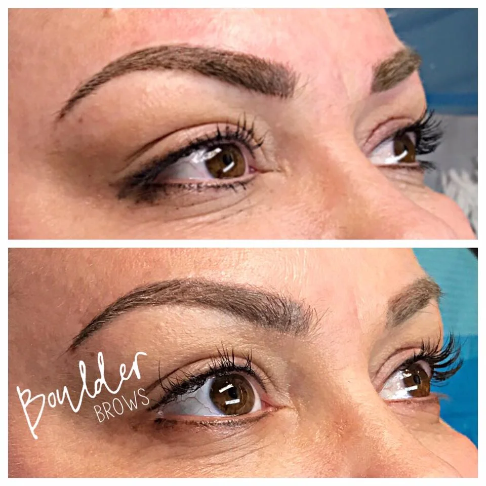 Top: Healed After 1st Session | Bottom: After Microblading Touchup