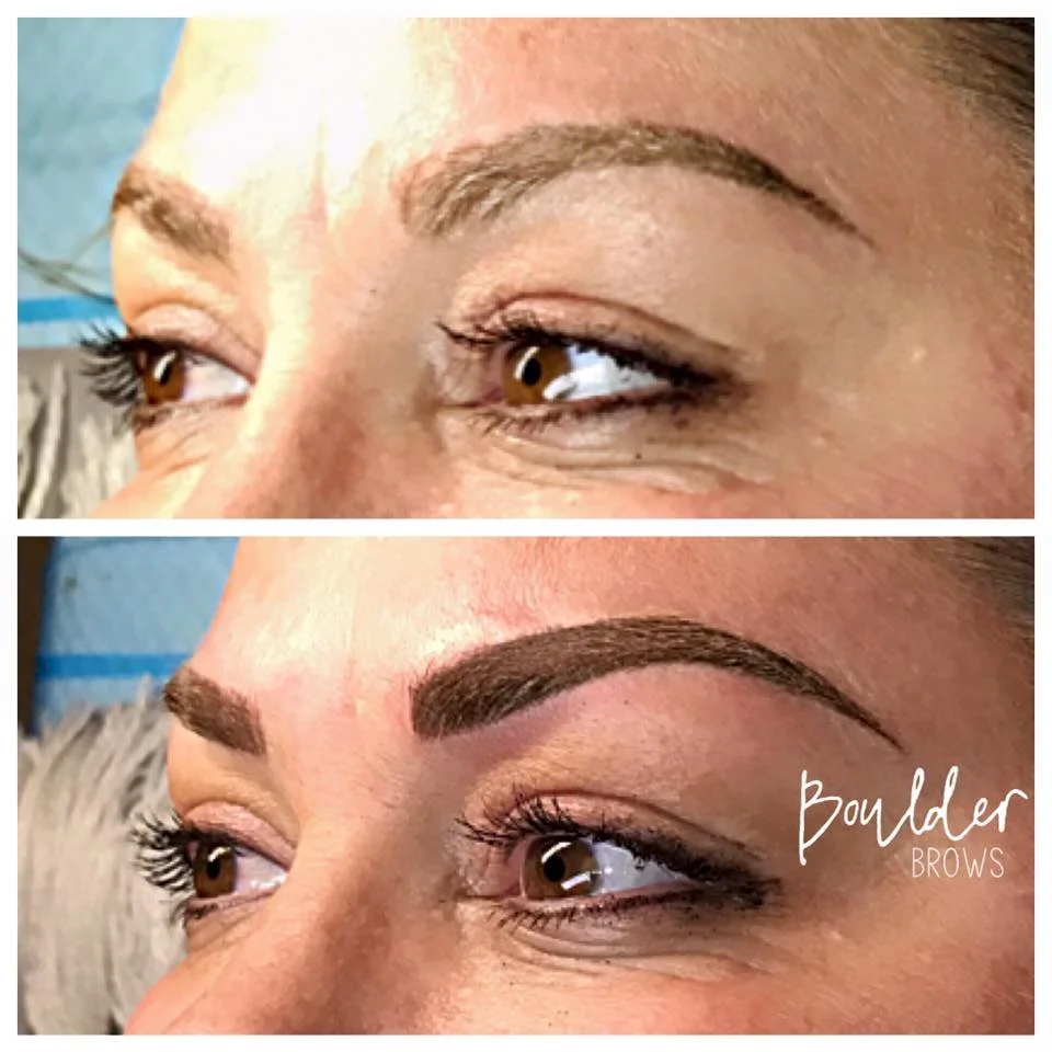 Top: Healed After 1st Session | Bottom: After Microblading Touchup