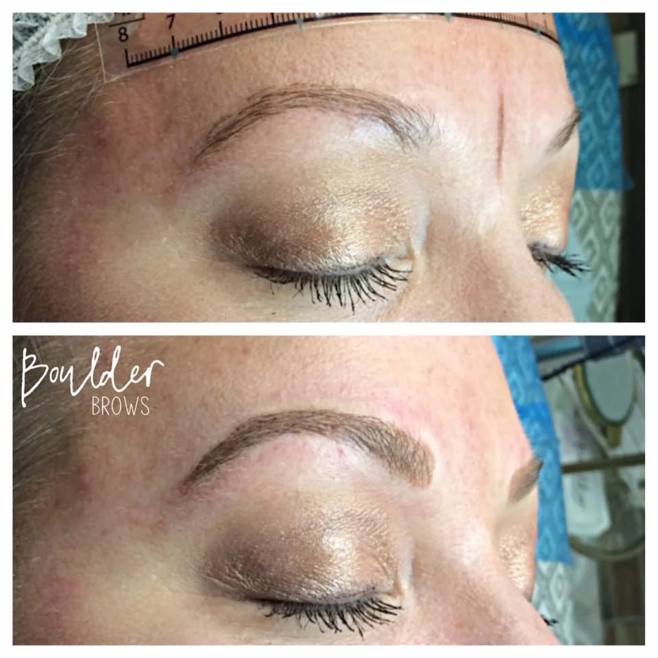 Top: Healed After 1st Session | Bottom: After Microblading Touchup