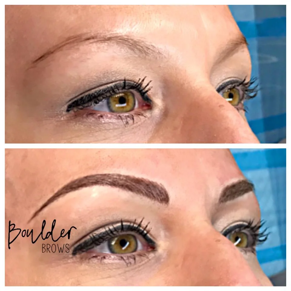 Top: Before | Bottom: After Microblading
