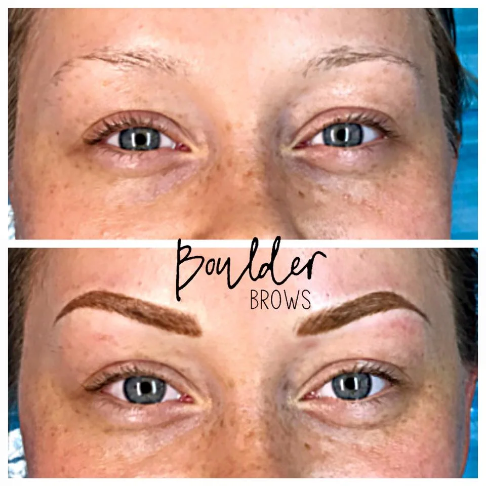 Top: Before | Bottom: After Microblading