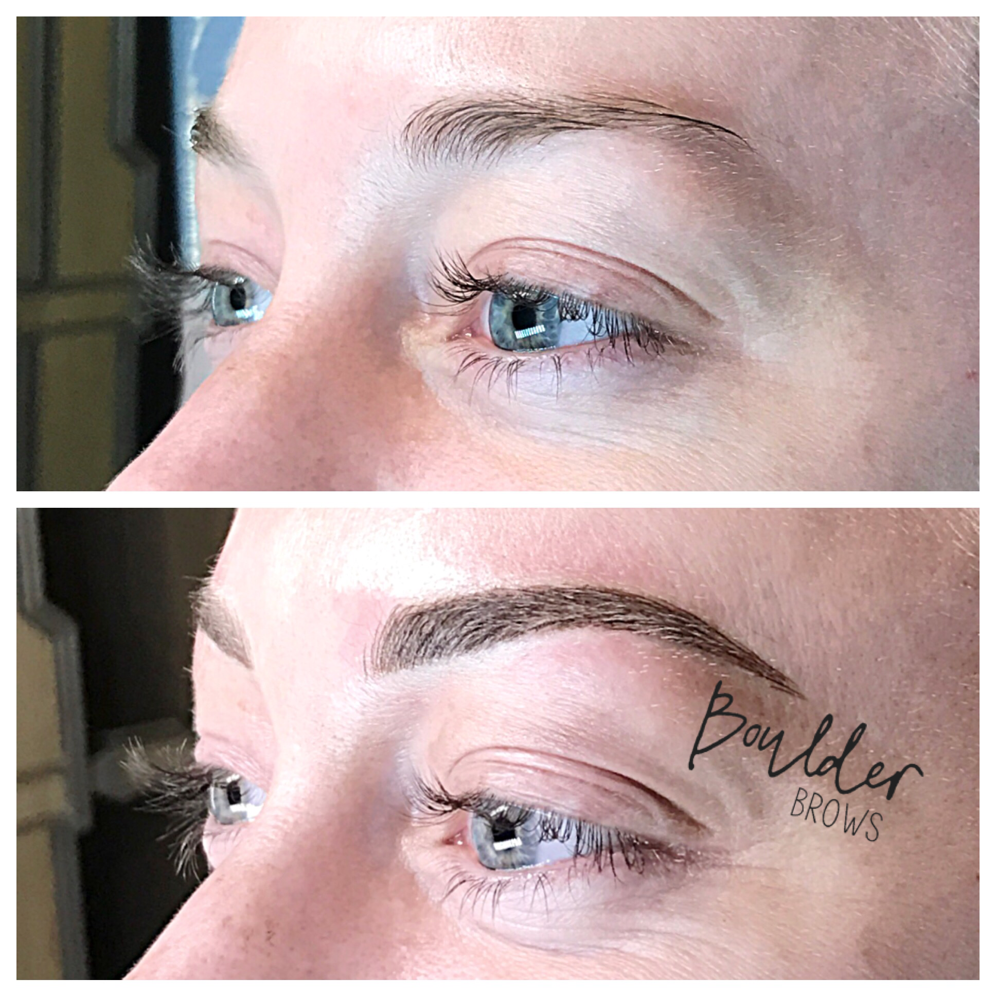 1ST MICROBLADING SESSION Top: Before | Bottom: After