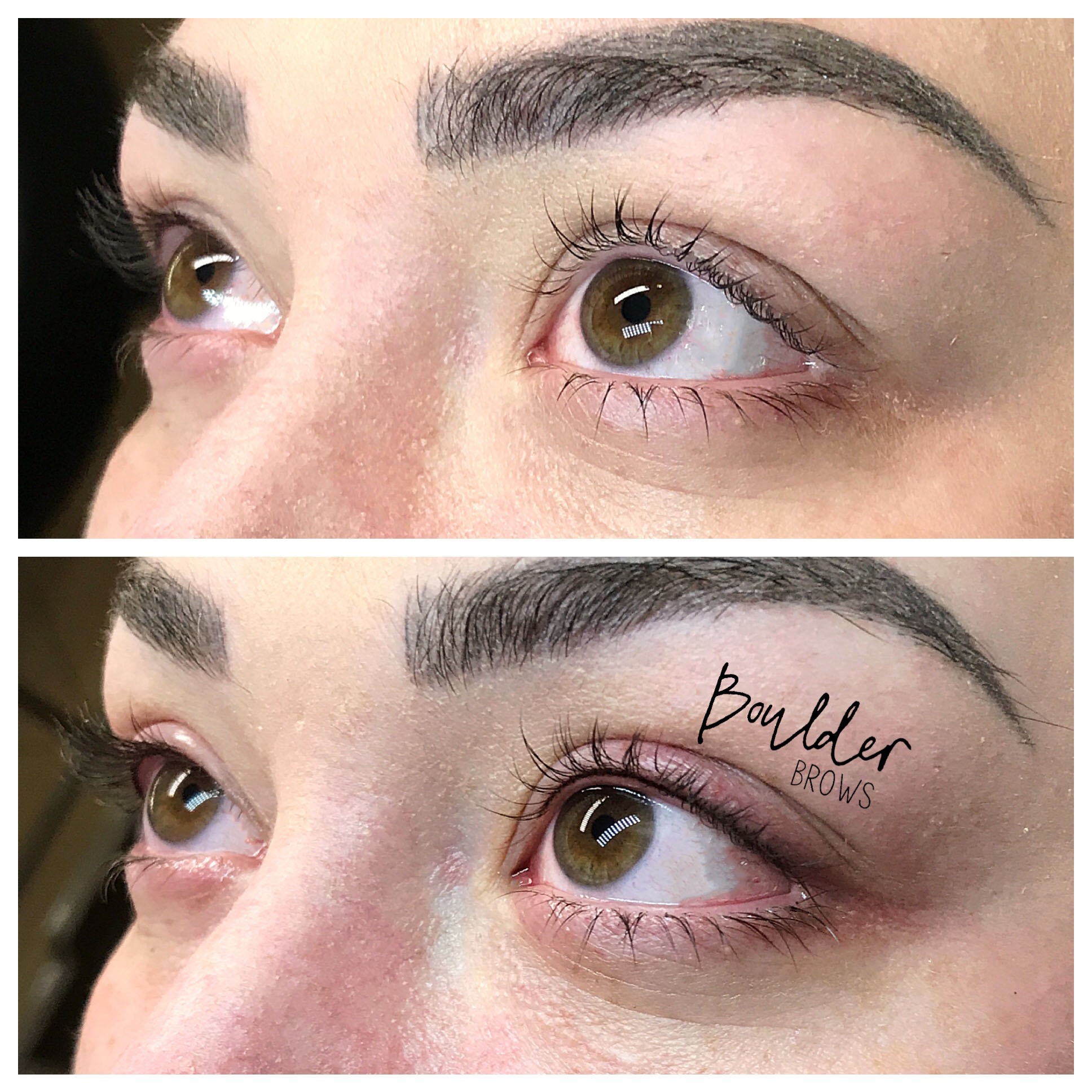 Top: Before | Bottom: After Lash Enhancement
