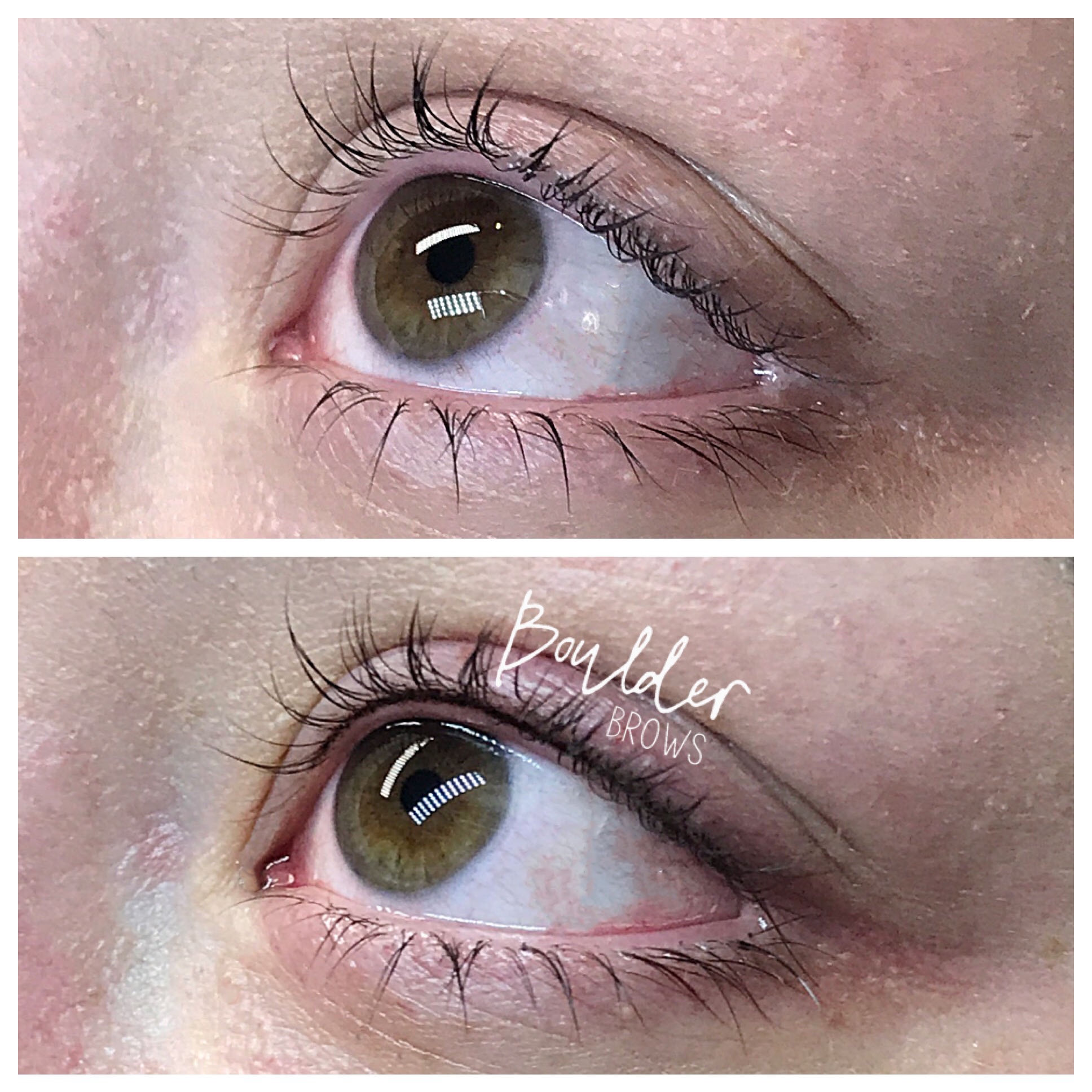 Top: Before | Bottom: After Lash Enhancement