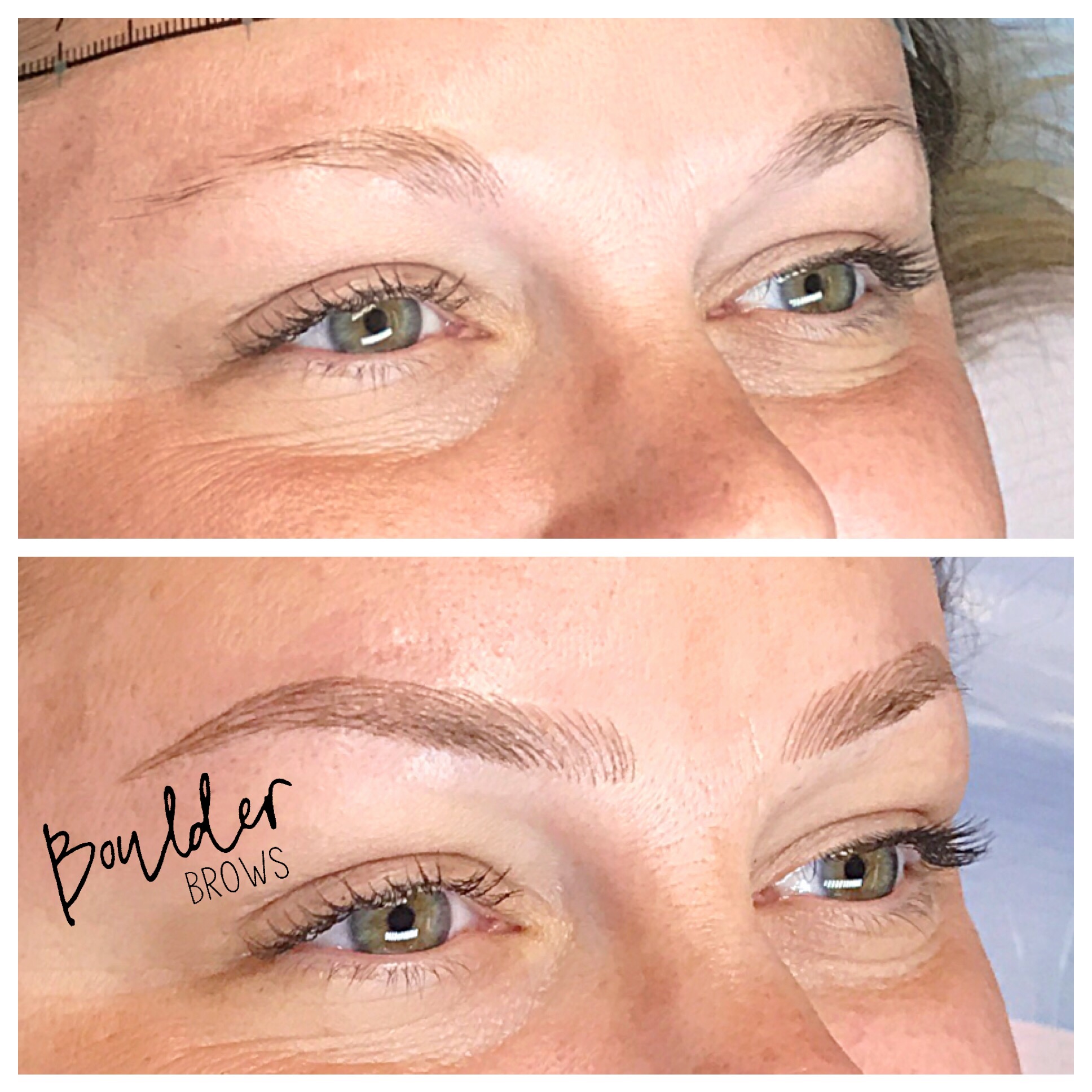1ST MICROBLADING SESSION Top: Before | Bottom: After
