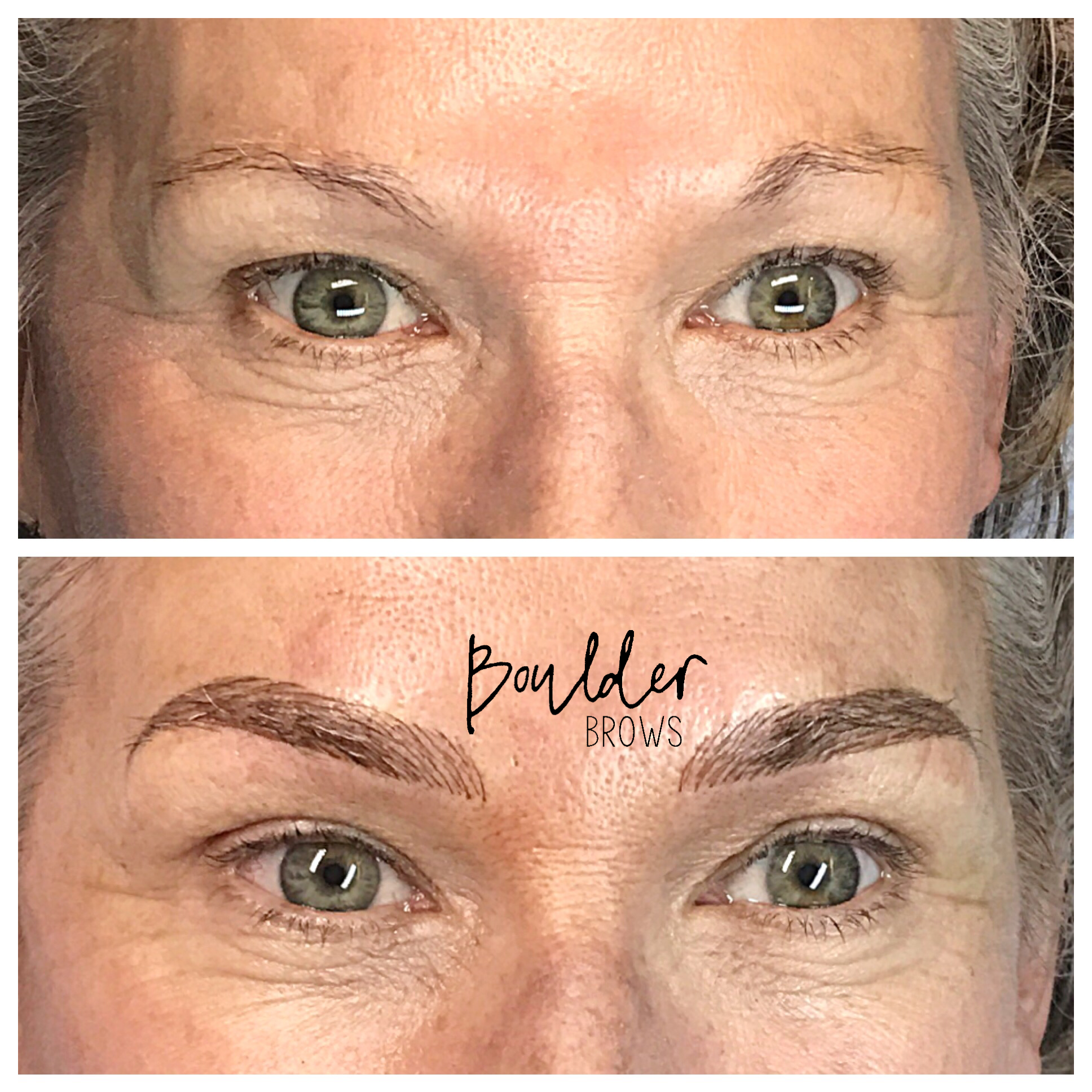 1ST MICROBLADING SESSION Top: Before | Bottom: After