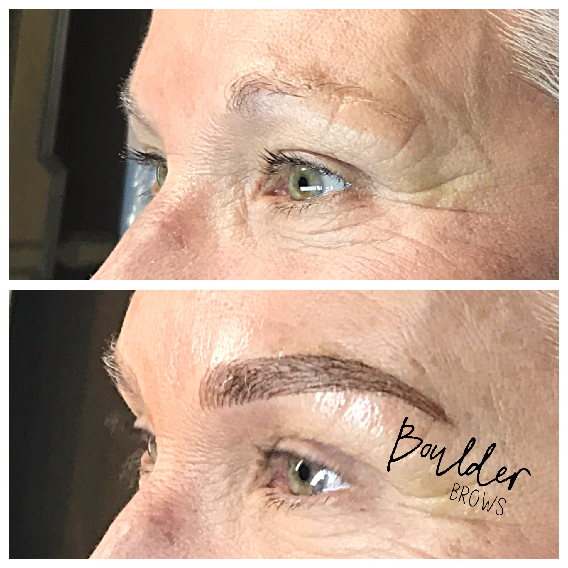 1ST MICROBLADING SESSION Top: Before | Bottom: After