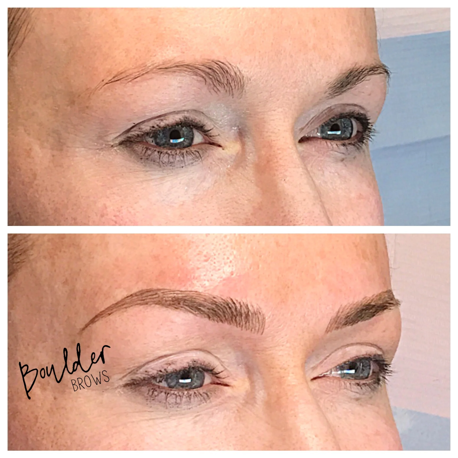 Top: Before | Bottom: After Microblading