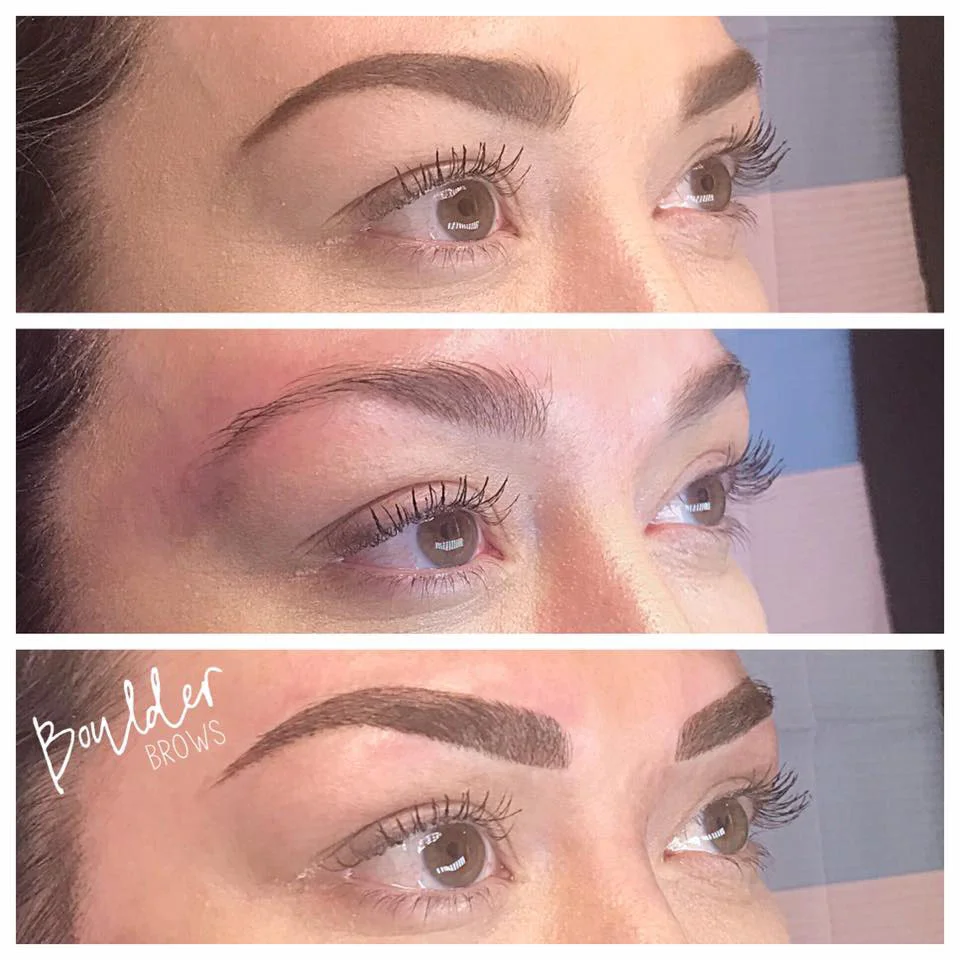Top: Client's Drawing | Middle: Natural | Bottom: After Microblading