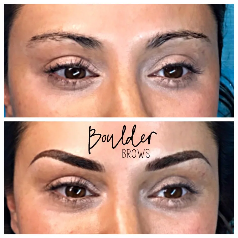 Top: Before | Bottom: After Microblading