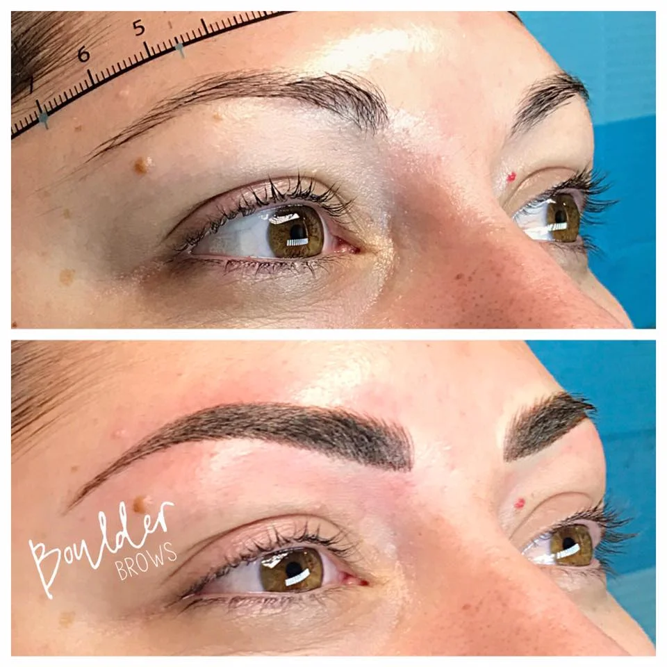 Top: Before | Bottom: After Microblading