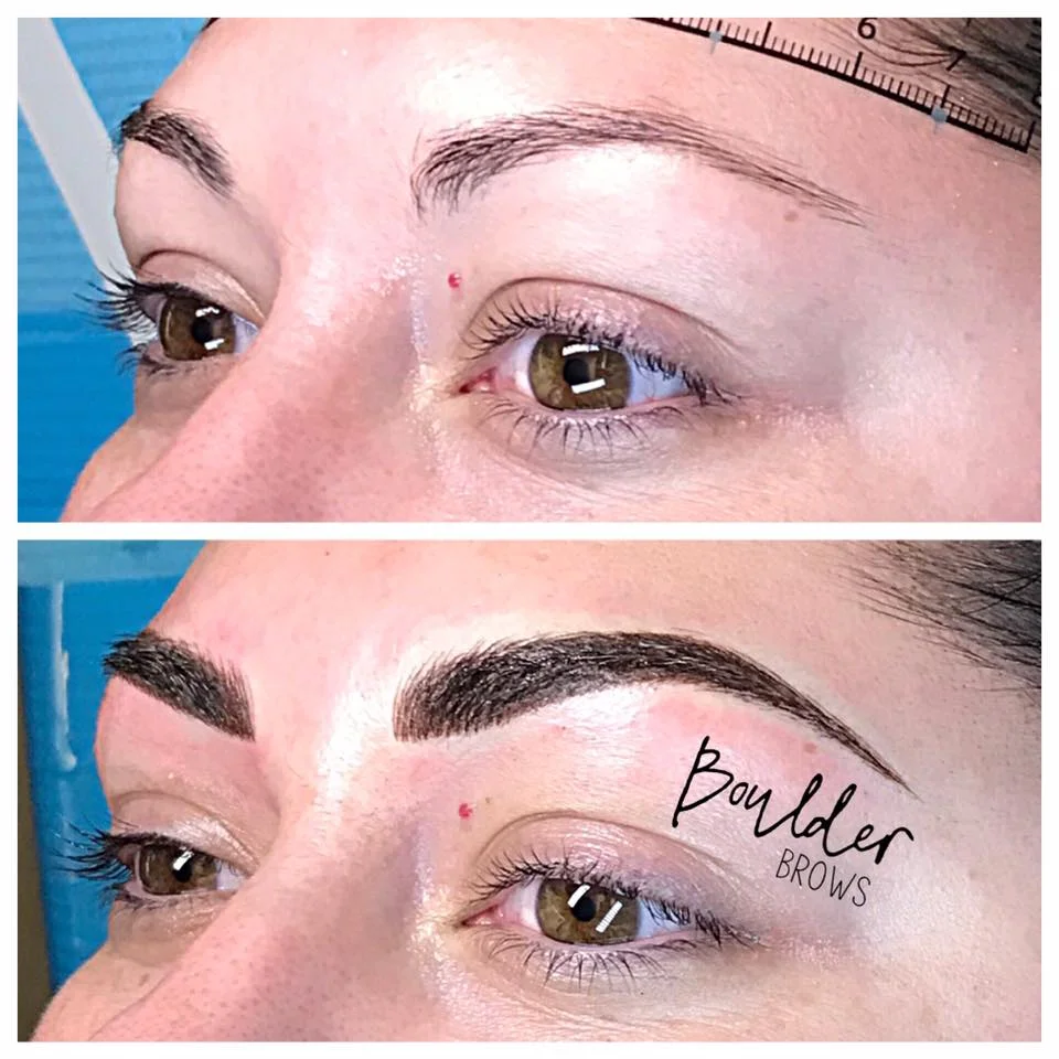 Top: Before | Bottom: After Microblading