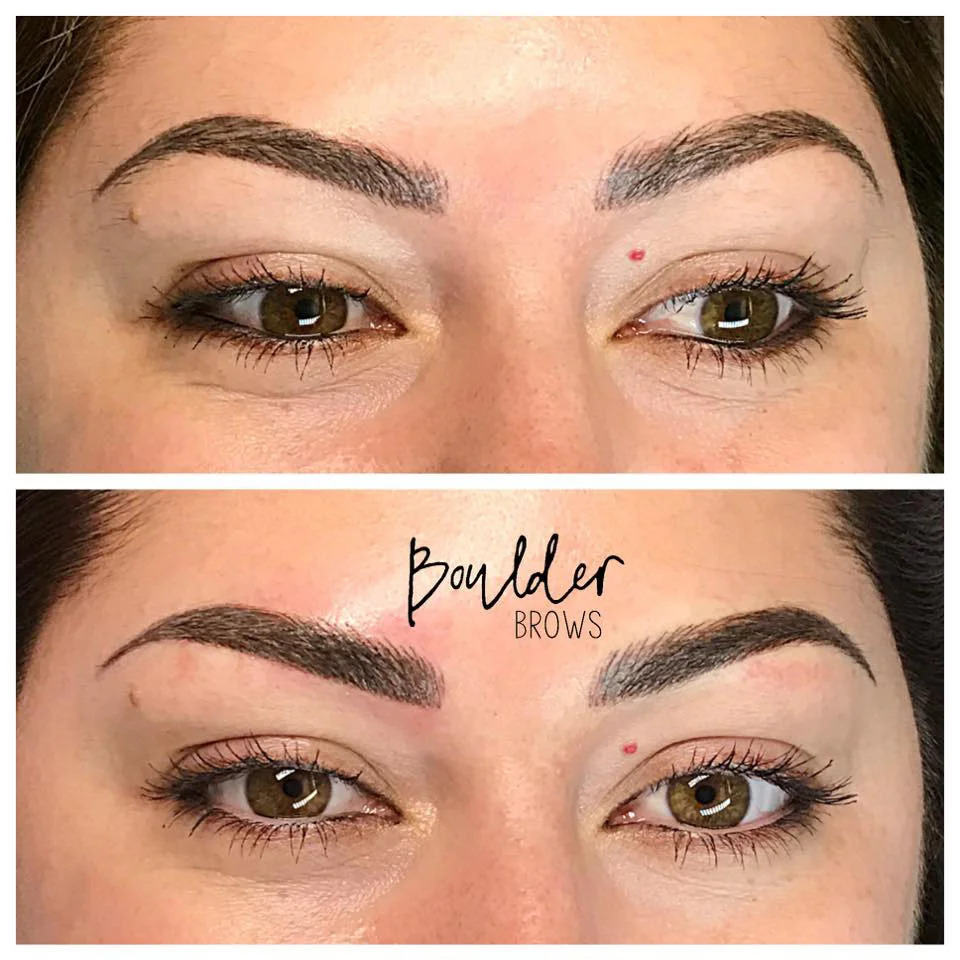 Top: Healed After 1st Session | Bottom: After Microblading Touchup