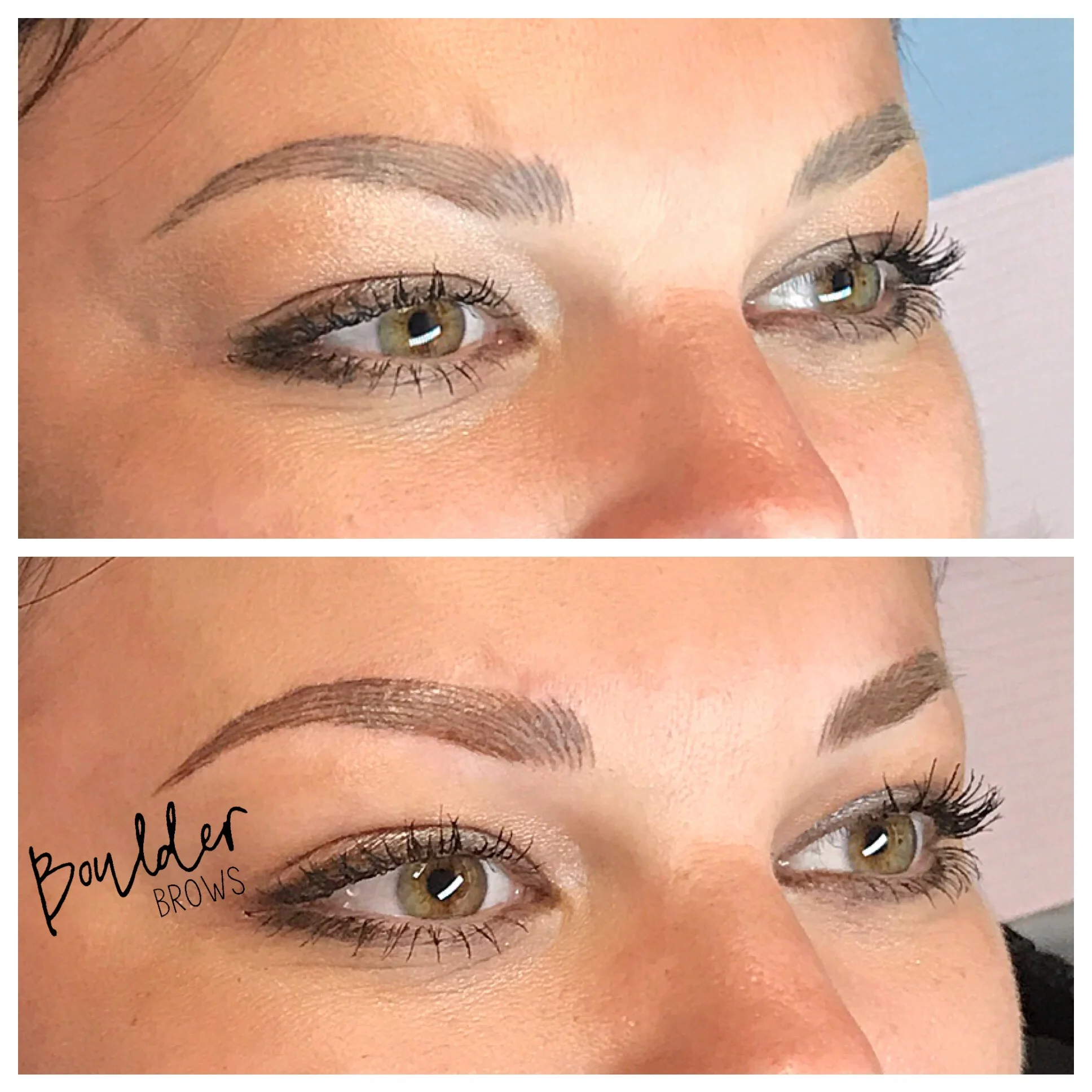 Top: Healed After 1st Session | Bottom: After Microblading Touchup