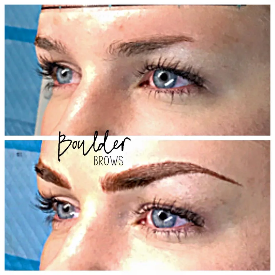 1ST MICROBLADING SESSION Top: Before | Bottom: After