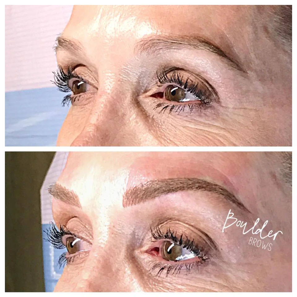 Top: Before | Bottom: After Microblading