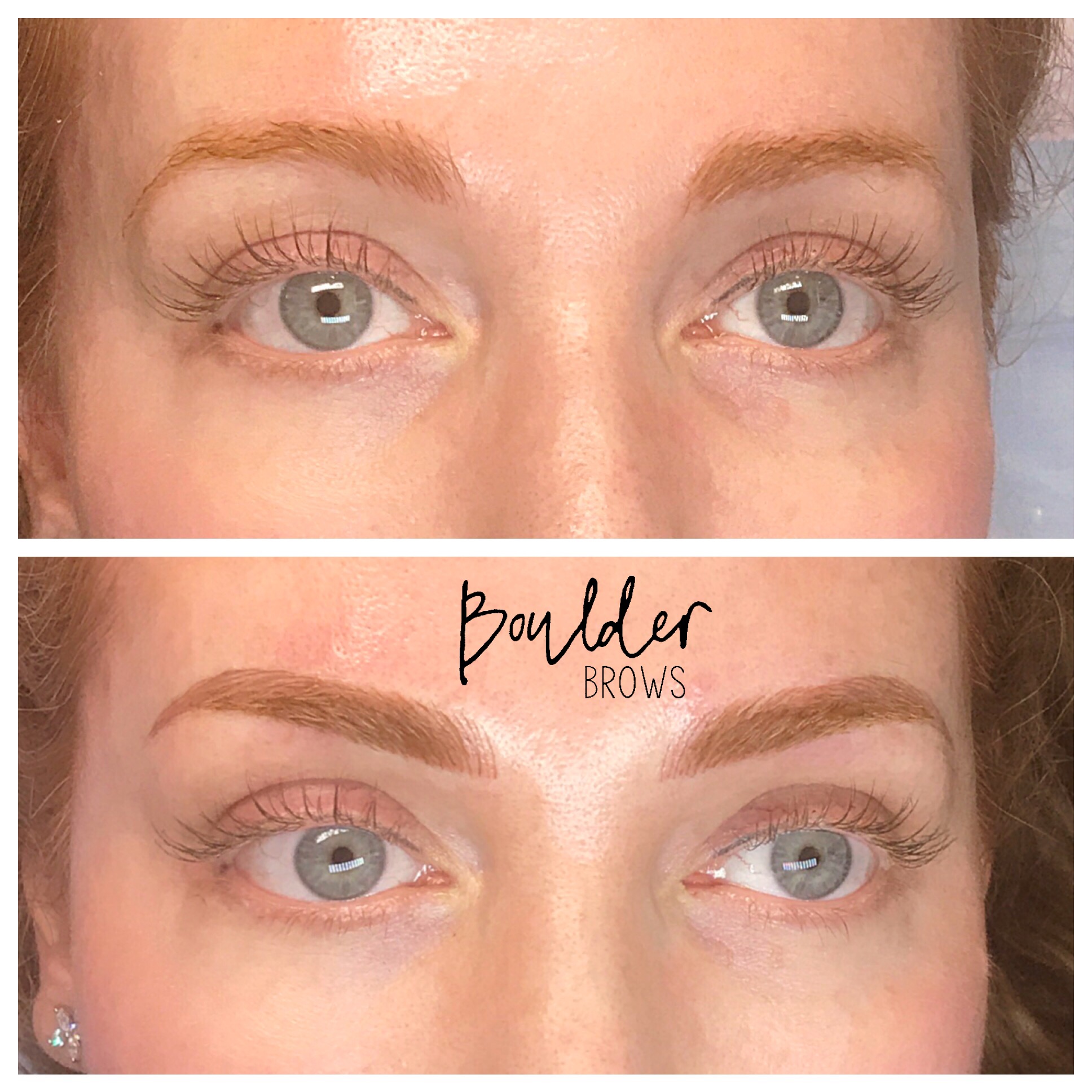 1ST MICROBLADING SESSION Top: Before | Bottom: After
