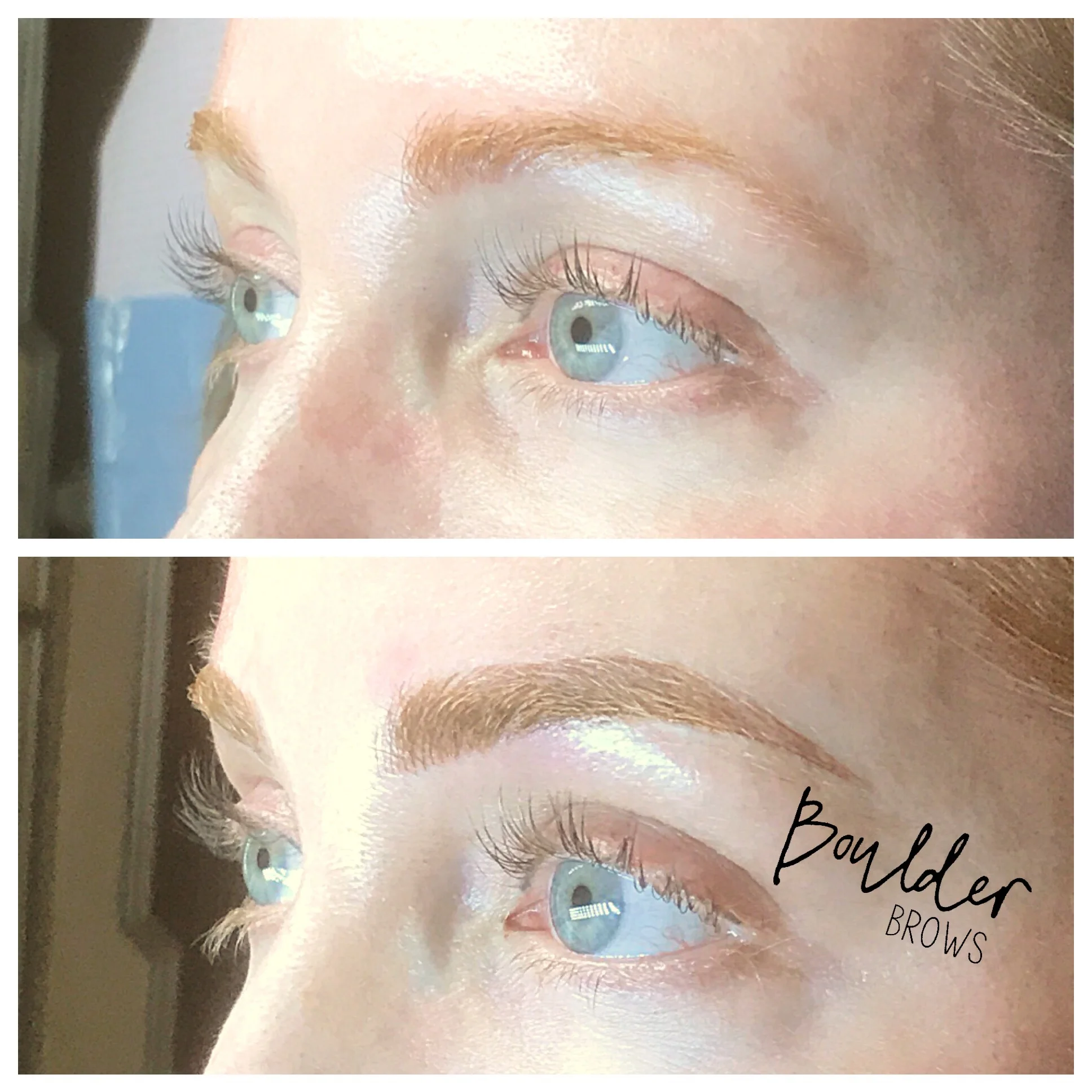 1ST MICROBLADING SESSION Top: Before | Bottom: After
