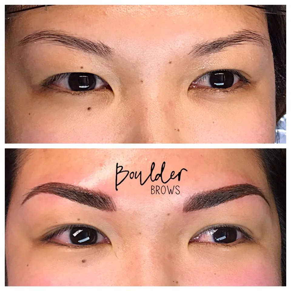 1ST MICROBLADING SESSION Top: Before | Bottom: After