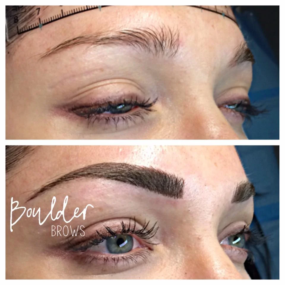 1ST MICROBLADING SESSION Top: Before | Bottom: After