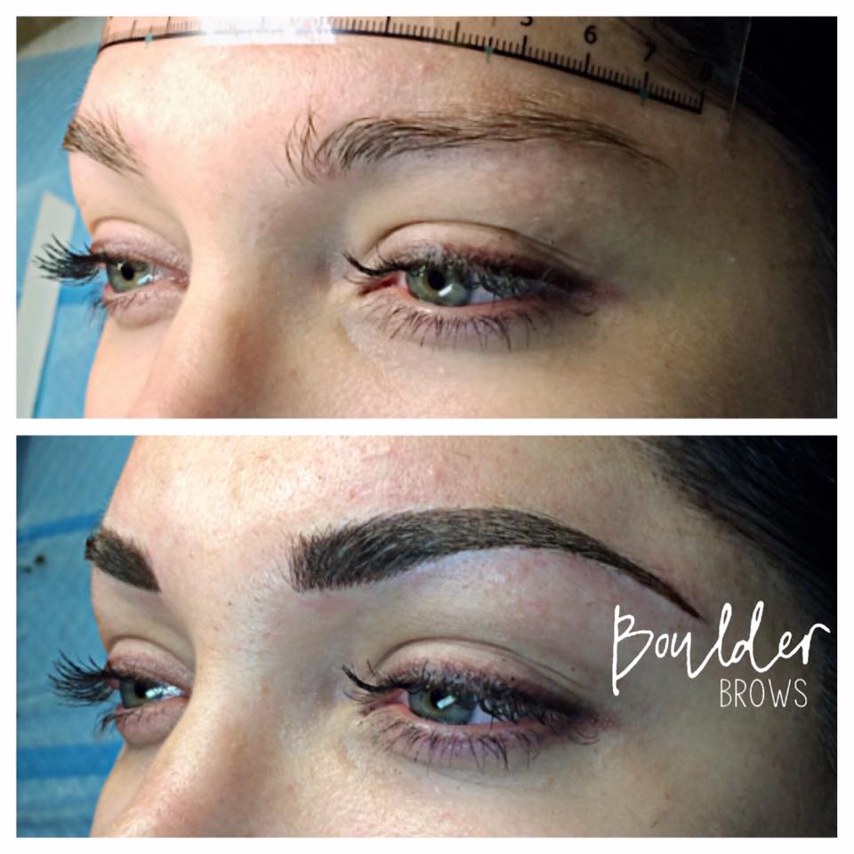 1ST MICROBLADING SESSION Top: Before | Bottom: After