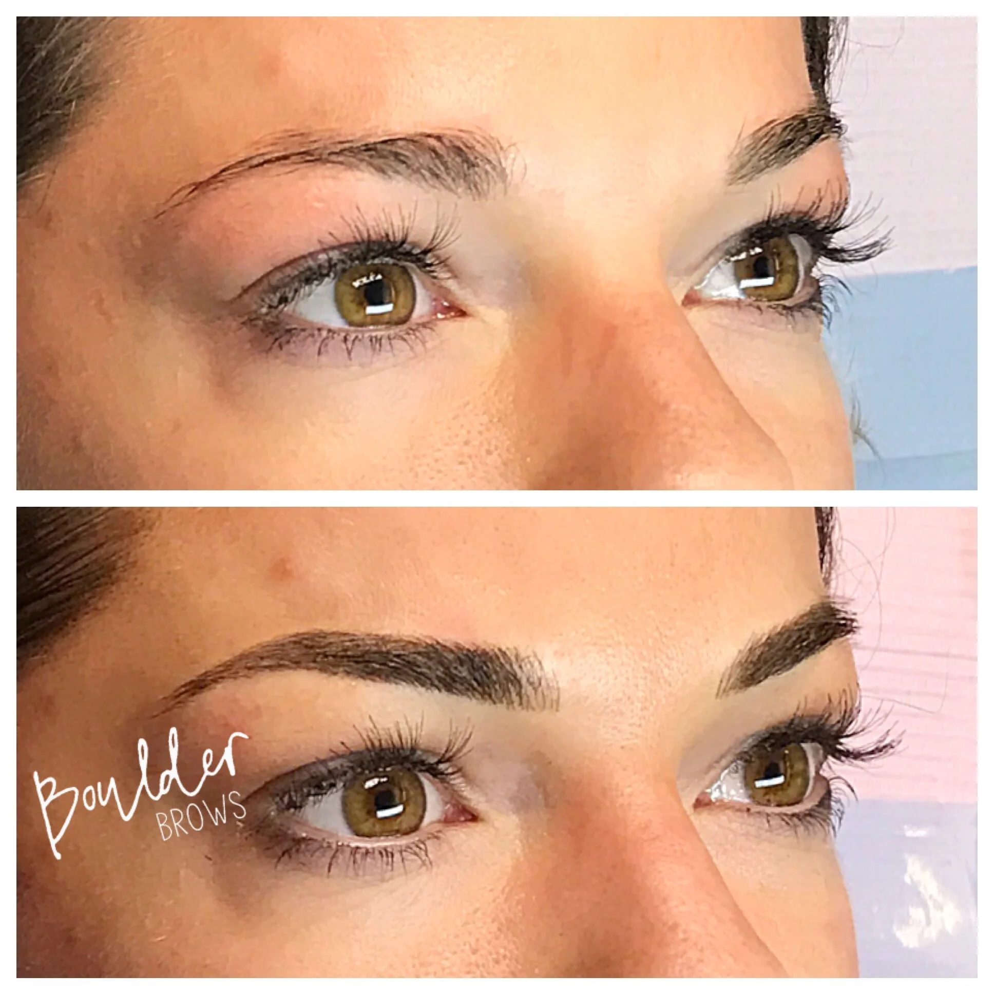 1ST MICROBLADING SESSION Top: Before | Bottom: After