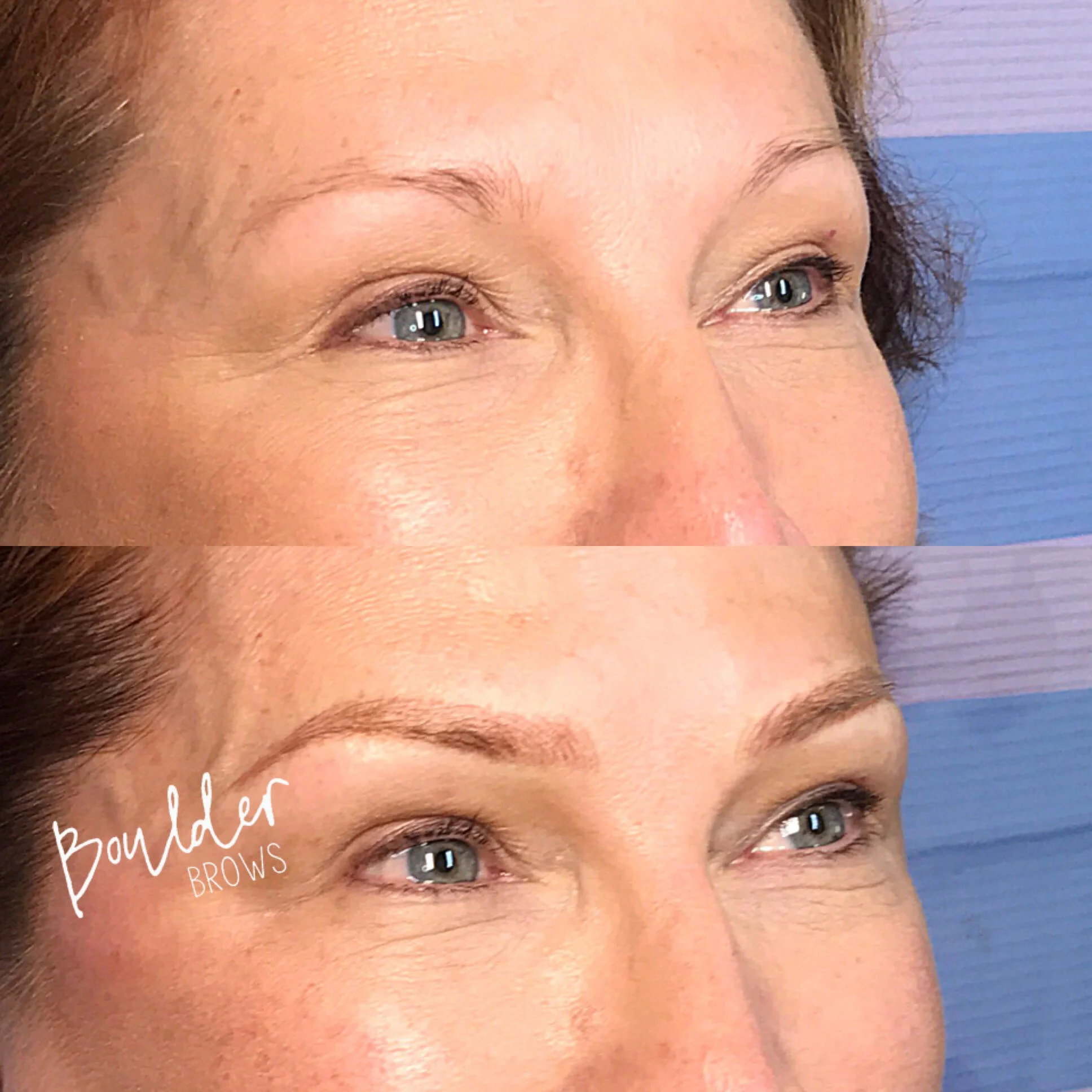 Top: Before | Bottom: After Microblading