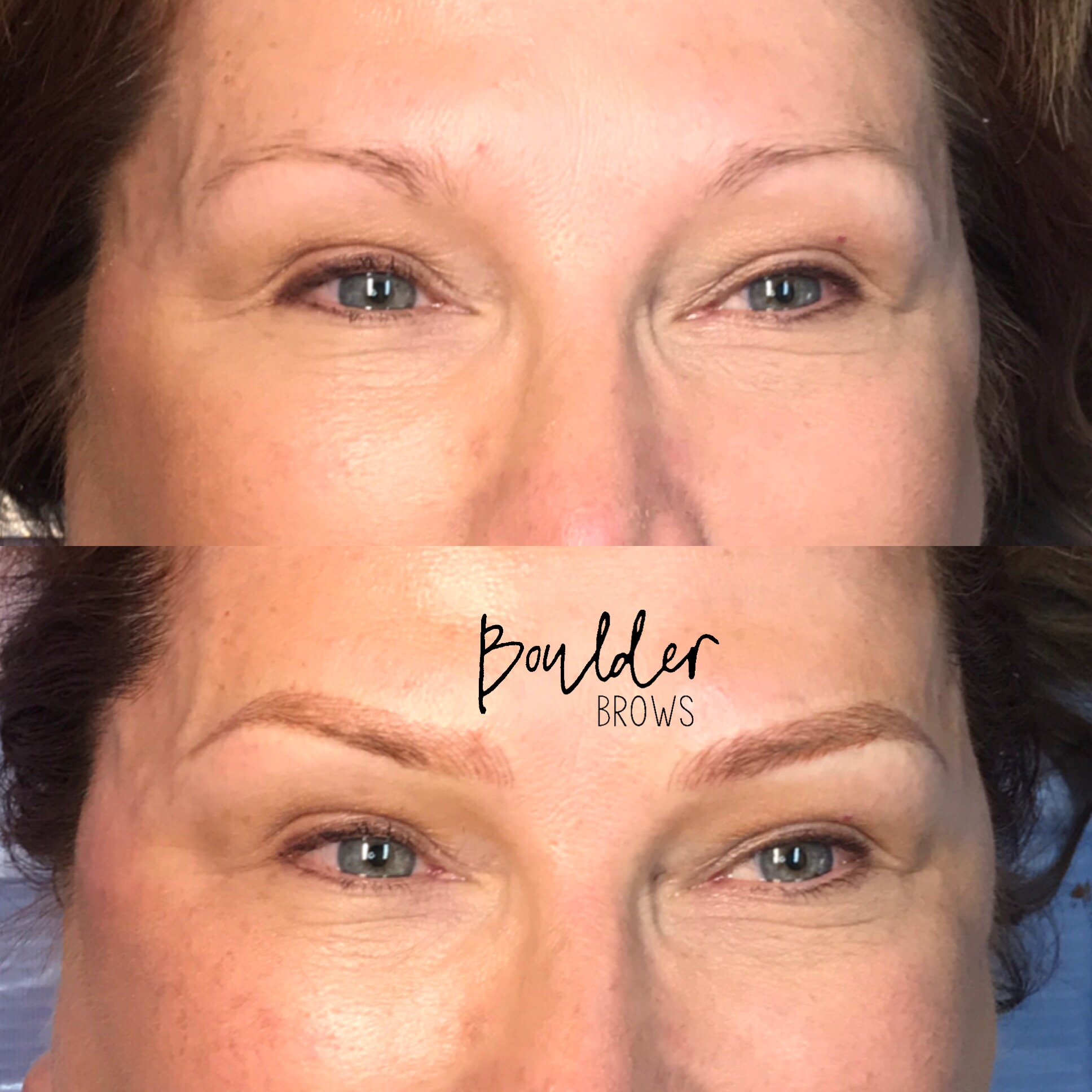 Top: Before | Bottom: After Microblading