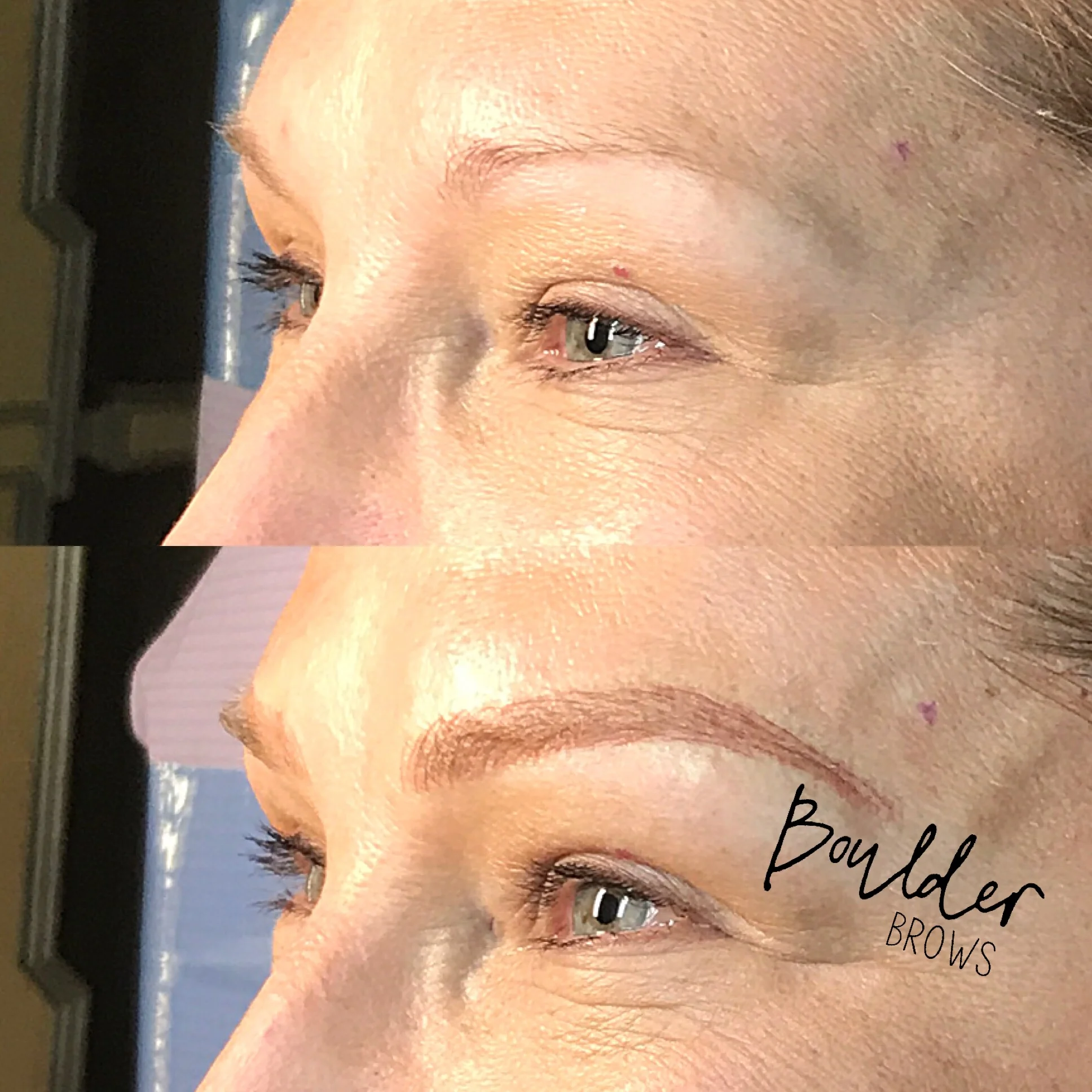 Top: Before | Bottom: After Microblading