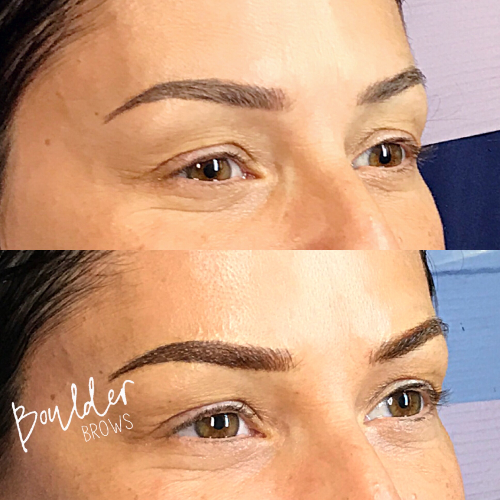 Top: Healed After 1st Session | Bottom: After Microblading Touchup