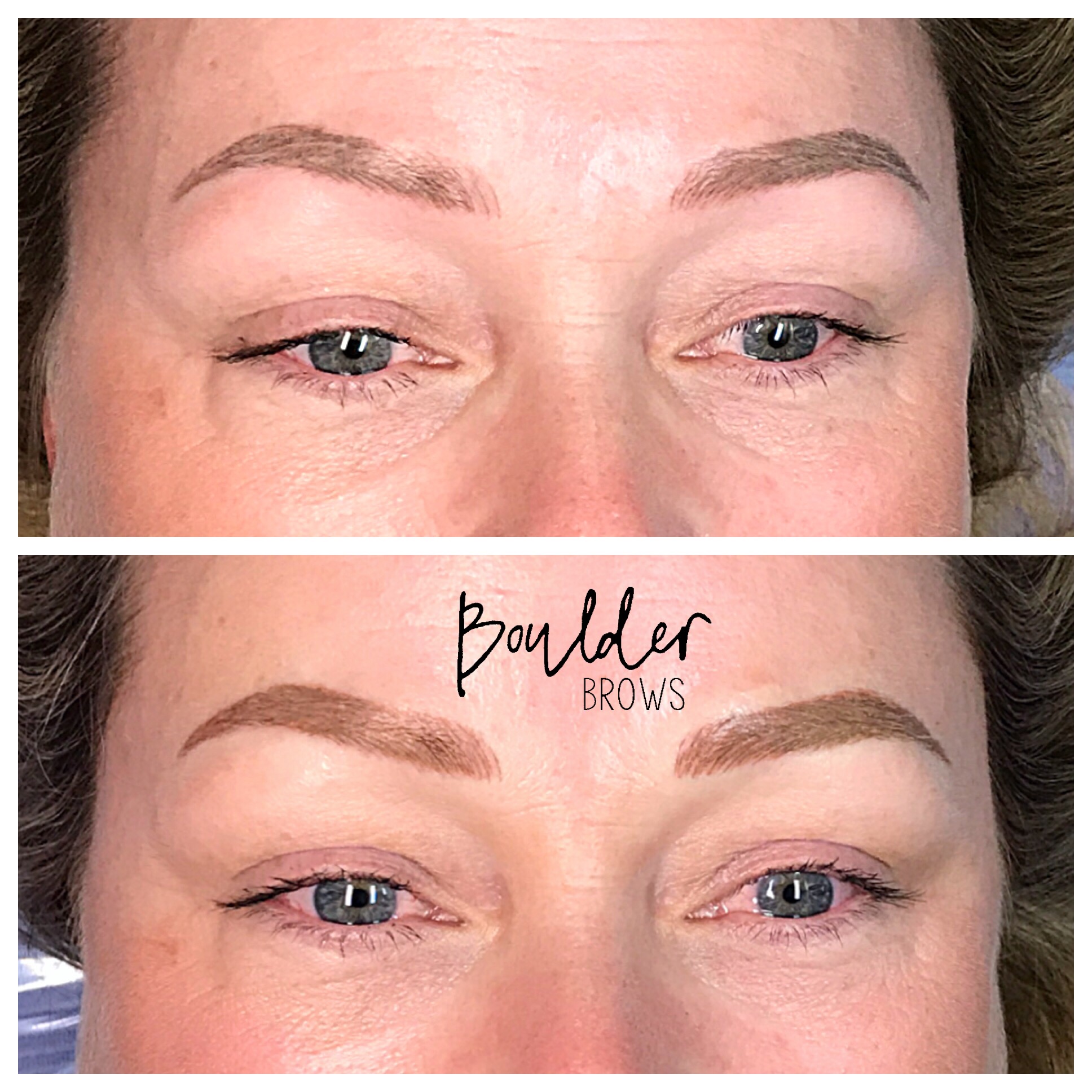 Top: Healed After 1st Session | Bottom: After Microblading Touchup