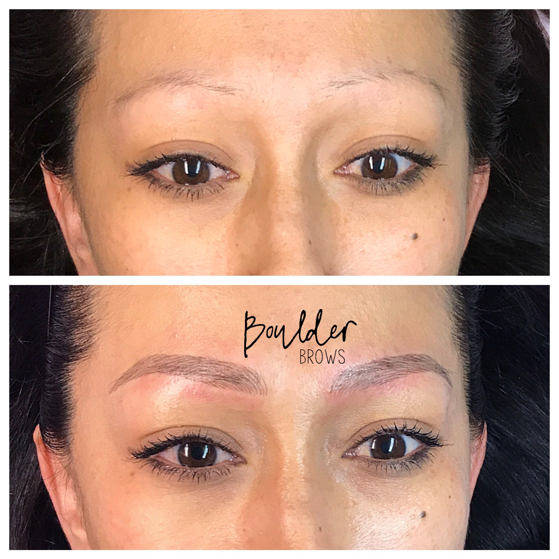 1ST MICROBLADING SESSION Top: Before | Bottom: After