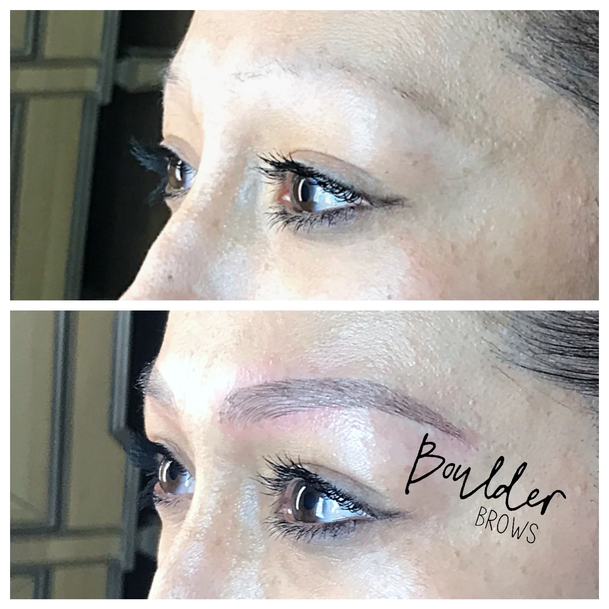 1ST MICROBLADING SESSION Top: Before | Bottom: After